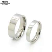 Manufacturers supply wholesale silver-plated fashion jewelry rings 4mm 6mm stainless steel couple rings men and women