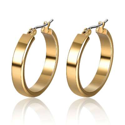 MECYLIFE Classic Stainless Steel Hoop Earrings Women