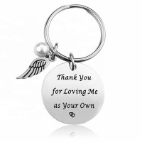 MECYLIFE Wholesale Promotional Gift For Step Father Mother Engraved Family Gift Metal Key Chain