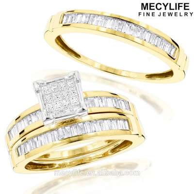 MECYLIFE High Grade Zircon Wedding Or Engagement Stainless Steel Couple Rings