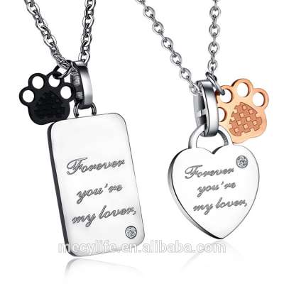 MECYLIFE Heart Charm Best Selling Couple Necklace