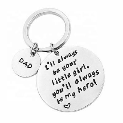 MECYLIFE Promotional Stainless Steel Jewelry Fathers Day Gifts Wholesale Custom Engraved Keychain