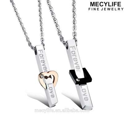 MECYLIFE Stainless Steel Jewelry Men And Women Couple Pendants