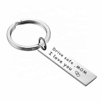 MECYLIFE Stainless Steel Family Gifts Key chain Wholesale Drive Safe Engraved Promotional Keychain