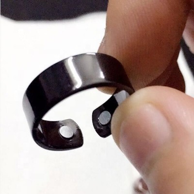 MECYLIFE Hot Sale Ring Power Healthy Jewelry Ring Adjustable Size Black Magnet Ring