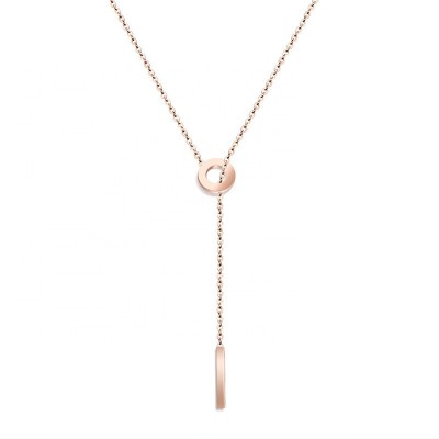 MECYLIFE Minimalist Lariat Necklace Women Dainty Stainless Steel Geometric Bar Necklace