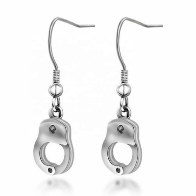 MECYLIFE Personalized Stainless Steel Drop Earrings Fashion Handcuff Earrings